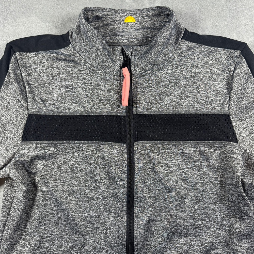 C&C California Women's Medium Full-Zip Gray Space-Dye Activewear Jacket - Picture 6 of 11